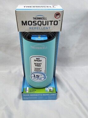 Thermacell 15ft Zone Mosquito Repellent Patio Shield Glacier Blue Outdoor New